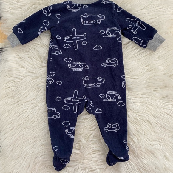 🧸🧸 Carter’s Blue Sleep and Play Zip-Up Onesie - Picture 2 of 2